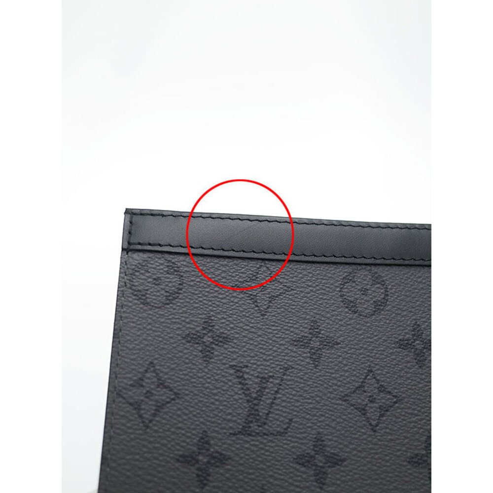 Louis Vuitton Black Monogram Clutch Voyage Bag Pochette Eclipse Reverse - Picture 4 of 5